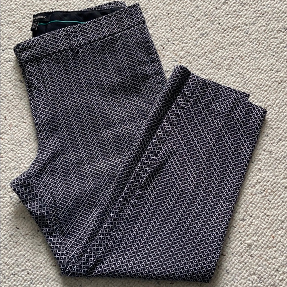 Banana Republic black/white straight pants